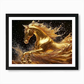 Golden Horse 3 Art Print