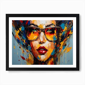 Woman In Sunglasses 17 Art Print