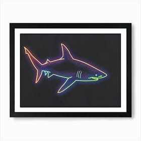 Neon Goblin Shark 6 Art Print