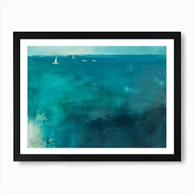 Sailboats In The Sea 11 Art Print