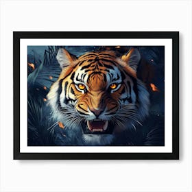 Tiger In The Jungle Art Print