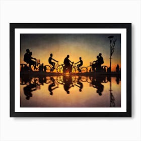 Sunset Silhouettes Art Print