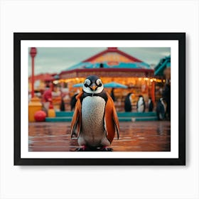 Penguin At The Carnival Art Print