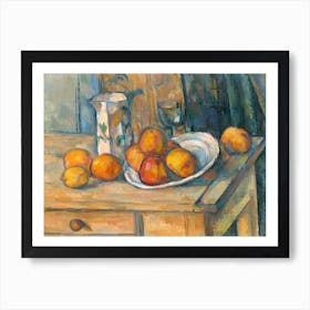 Still Life With Milk Jug And Fruit, Paul Cézanne Art Print