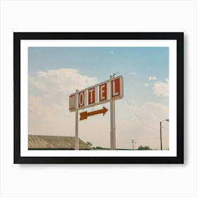 Retro American Motel Sign Art Print