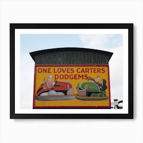 Royals In Dodgems Sign At The Fair Art Print