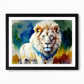 Lion Painting 108 Art Print