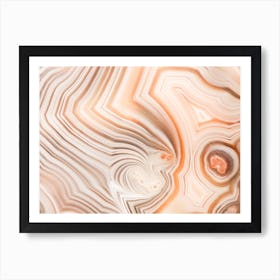 Warm Geode Layers Art Print