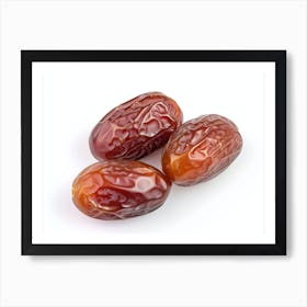 Three Dates On A White Background Art Print