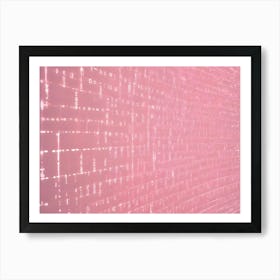 Abstract Background Of Glowing, Pink Numbers And Lines Creating A Digital, Futuristic, And Elegant Look 1 Art Print