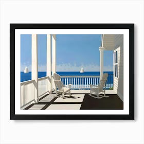 Porch Rocking Chairs Art Print