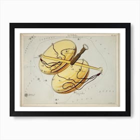 Sidney Hall’s (1831), Astronomical Chart Illustration Of The Libra Art Print