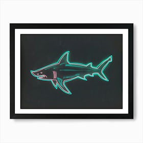 Neon Aqua Bamboo Shark 5 Art Print