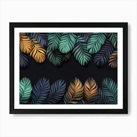 Tropical Seamless Border Art Print