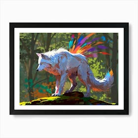 Wolf In The Forest 2 Art Print