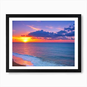 Sunset On The Beach 112 Art Print