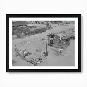 Shack Home And Yard, Mays Avenue Camp, Oklahoma City, Oklahoma, Notice Crude Fence Made Of Old Water Boilers Art Print