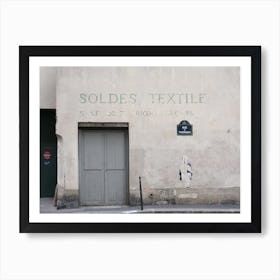 French Wall Sign On Rue De Thorigny Paris Art Print