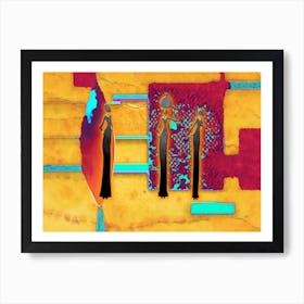 Tribal African Art Illustration In Painting Style 095 Art Print