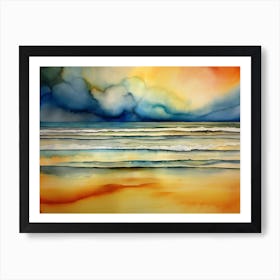 Sunset At The Beach 9 Art Print