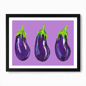 I Love Aubergines  Art Print