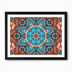 The Decor Is An Orange Pattern Art Print