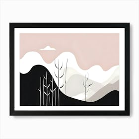 Black And White Landscape 1 Art Print