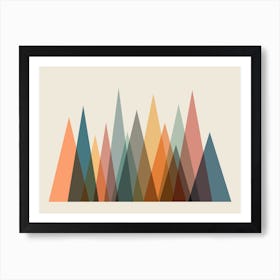 Mid Century Mountain Art Print