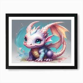 Happy Baby Dragon 2 Art Print