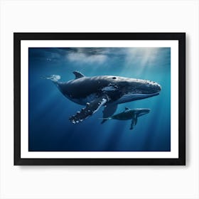 Humpback Whales Art Print