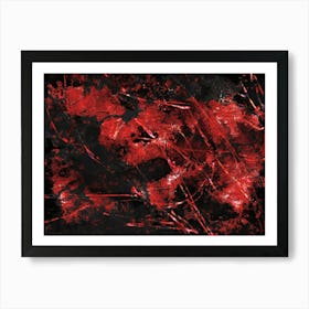 Red And Black acrylic abstraction Art Print