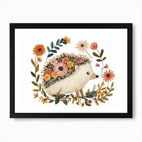 Little Floral Hedgehog 4 Art Print