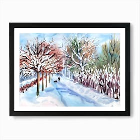 Winter Walk 1 Art Print