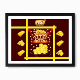 Gold Coins Jackpot 777 Poster Affiche