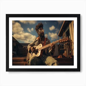 Man With A Guitar 11 Art Print