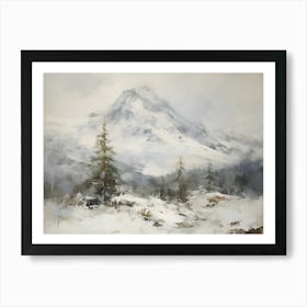 Snowy Mountain Art Print