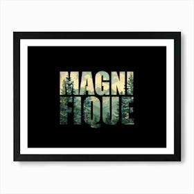 Magnifique Poster Retro Landscape Illustration 7 Art Print