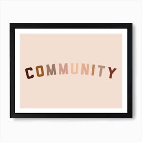 Community Cream Art Print