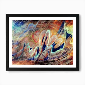 Vibrations of the soul in the lines of emotions. Art Print