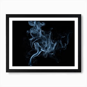 Smoke On A Black Background 1 Art Print