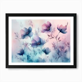 Flowers Wallpaper 13 Art Print