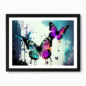 Colorful Butterflies 162 Art Print