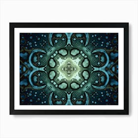 Abstraction Watercolor Blue Art Print