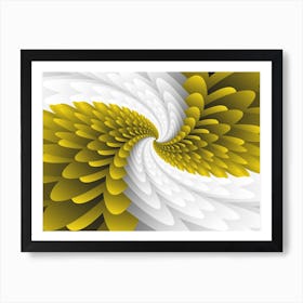 Mustard Majestic Wings Art Print