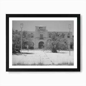 One Of The Main Buildings With Town Square In Foreground Of The Burro Mountain Copper Company, Now Art Print