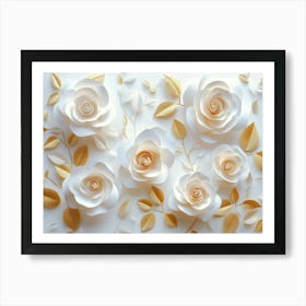 Paper Roses 12 Art Print