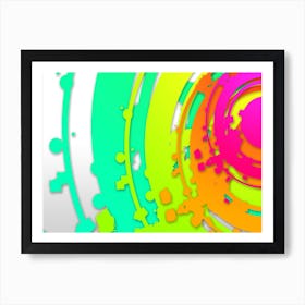 Abstraction Art Illustration In Painting Digital Style 13 Art Print