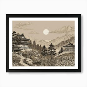 Chinese Landscape Painting 1 Art Print