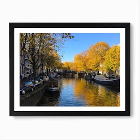 Canal in Amsterdam - Horizontal Art Print