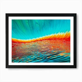 Abstract Background Featuring A Wave Cresting With Vibrant Tropical Ocean Hues Merge Of Turquoise A Art Print